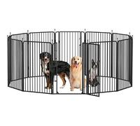 Yaheetech Parque para Perros 12pcs 68x100 cm Alta con Tubos de Bajo Ruido