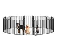 Yaheetech Parque para Perros 18pcs 68x100 cm Alta con Tubos de Bajo Ruido
