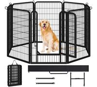 Yaheetech Parque para Perros 68 x 100 cm 8 Vallas para Perros pequeños, Conejos, Patos, roedores, jaulas para Perros Vallas Metálicas Vallas Exteriores para Perros con Bolsas de Almacenamiento