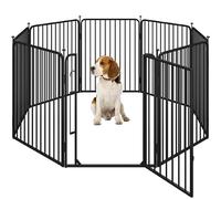 Yaheetech Parque para Perros 8pcs 65 x 80 cm Alta con Tubos de Bajo Ruido
