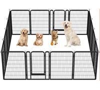 Yaheetech Parque para Perros con Cerradura Integrada 16 Paneles 100cm Alta Vallas para Perros Grandes para Jardín Interiores Exteriores