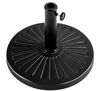 Yaheetech - Pie de sombrilla Redondo, diámetro 44 x 32 cm, Base de sombrilla de 10 kg, Resina, Aspecto metálico, Estilo Vintage, para terraza, Piscina, Patio, jardín, Restaurante, Color Negro