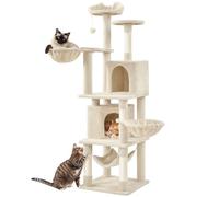 Yaheetech Rascador para Gatos XXL Árbol Rascador para 2-4 Gatos Torre de Escalada para Gato Estable y Cómodo, con Columnas de Sisal y Plataformas,175 cm de Altura