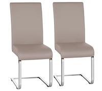 Yaheetech Set de 2 Piezas Sillas de Comedor Silla de Cocina Conjunto de Silla de Cocina Tapizada Carga MAX de 135 KG