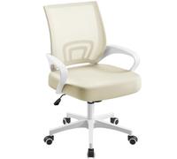 Yaheetech Silla de Oficina Silla de Escritorio de Malla Giratoria Beige