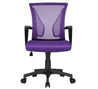 Yaheetech Silla de Oficina Silla de Ruedas Escritorio Silla Ergonomica Asiento Alchoado Altura Ajustable