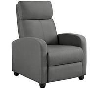 Yaheetech Sillón de Masaje Silla Relax Butaca Sofá Ajustable de Relajación con Función Reclinable para Sala de Estar y Dormitotio Gris