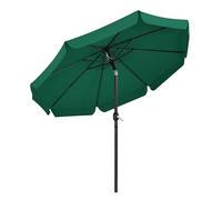 Yaheetech Sombrilla de Jardín Grandes 267x240 cm Sombrilla Terraza Exterior Playa Parasol Jardin con 8 Varillas y Manivela Repelente al Agua Protección UV Inclinación Bidireccional sin Base Verde