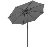 Yaheetech Sombrilla de Jardín Inclinable 294x252 cm Anti UV con Manivela Aluminio y Poliéster Impermeable para Terraza Exterior Balcón Piscina Patio Gris