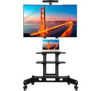 Yaheetech Soporte TV Ruedas con Frenos Soporte de Suelo para TV para Televisor Soporte Television para Pantalla de 32 a 75 Pulgadas Negro