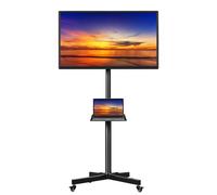 Yaheetech Soporte TV Ruedas Universal Giratorio Soporte de Televisor con Ruedas para Pantallas de 23-60 Pulgadas Carrito para Televisión VESA 100x100mm a 400x400mm