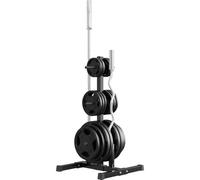 Yaheetech Soportes para Discos de Pesas Estándar Estante para Barras de Olímpicos Soporte Pesas y Mancuernas Ajustable Árbol de Disco Capacidad de 400 kg