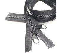 YaHoGa 2 piezas 122 cm #10 separación cremalleras plasticos con doble Pestaña deslizante para coser, bolsa de dormir, barco de lona, Cover, trampolín, cama del perro, tienda
