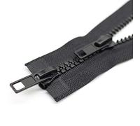 YaHoGa 2 Piezas 80 cm # 5 Separación Cremalleras 2 Vías Divisible para Chaqueta Coser Abrigos Cremallera Negro Cremalleras de plástico Moldeado