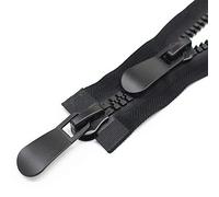 YaHoGa 200 cm #15 Cremallera muy grande de plástico separable de 2 vías negra resistente para abrigo de plumón abrigo de invierno chaqueta de invierno parka (Muy grande)