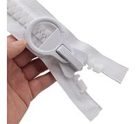 YaHoGa 200 cm # 20 super grande cremallera divisible cremallera para abrigo tienda de campaña (blanco)