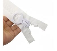 YaHoGa 213 cm # 20 super grande cremallera divisible cremallera para abrigo tienda de campaña (blanco)