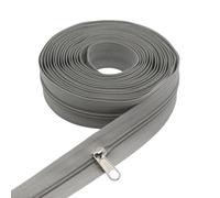 YaHoGa 3 Grey Nylon Coil Zippers by The Yard Bulk 10 Yards with 25pcs Sliders for DIY Sewing Tailor Crafts Bags 3 Grey