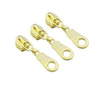 YaHoGa 50 tiradores dorados para cremalleras de bobina de nailon #5, deslizadores de cremallera para equipaje, bolsos, bolsas a granel (dorado)