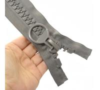 YaHoGa 80 cm #20 Cremallera Extragrande Divisible Gris para Abrigos y Tienda de Campaña (Gris)