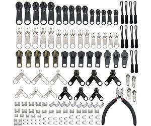 YaHoGa Reemplazo de Cremallera Kit de Reparación de Cremallera para Pantalones Bolsos, Sudaderas, Chaquetas