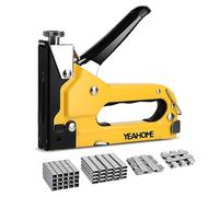Yahome - Pistola grapadora 4 en 1 para tapicería con 4000 grapas, grapadora manual con ajuste de potencia para madera, manualidades, carpintería, decoración, regalos del día del padre, etc.