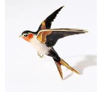YAHOYA 1PC 3Colors Fashion Enamel Flying Swallow Brooch Pins para Mujeres Animal Bird Broche Jewelry