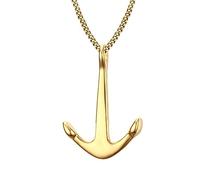 YAHOYA Acero Inoxidable Piratas del Caribe Barco Ancla Colgante Collar Hombres y Mujeres Marinero Hip Hop Rock Punk Joyería Regalos