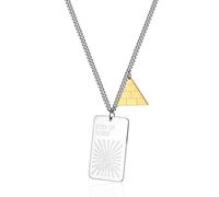 YAHOYA Antigua pirámide egipcia Ojo de Horus Colgante Rectangular Retro faraón Collar Hombre y Mujer m joyería Casual