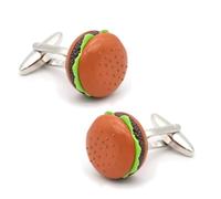 YAHOYA Gemelos de Hamburguesa para Hombres Material de latón de Calidad Color Amarillo Nuevos puños de Comida