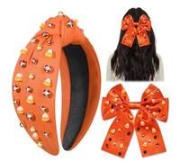 YAHPERN Accesorios de Halloween para mujer, calabaza, fantasma, Halloween, diademas espeluznantes, caramelos, maíz, Halloween, lazos para el pelo, accesorios de disfraz de Halloween, trajes de fiesta,