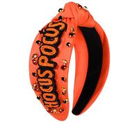 YAHPERN Diadema de Halloween para mujer, espeluznante, calabaza, araña, fantasma, diadema con diamantes de imitación de cristal, diadema adornada con nudo superior ancho, accesorios para el cabello de