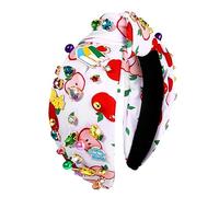 YAHPERN Diadema para profesora para mujer, accesorios para profesores, diadema anudada con diamantes de imitación de cristal, diadema adornada con nudo superior, diadema de regreso a clases, regalos