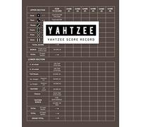 Yahtzee Score Record: Yahtzee Games Record Score, Scoresheet Keeper Notebook, Yahtzee Score Sheet, Yahtzee score Card, Write in the player name and record dice thrown, 100 Pages