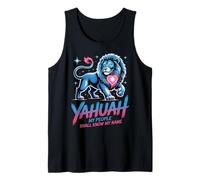 Yahuah León de Judá Hebreo Fe Yashrael Diseño Camiseta sin Mangas