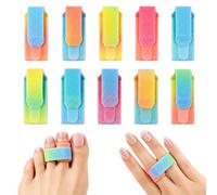 Yahusuhil 10 uds. vendaje/cinta para dedos, corrector dedo en martillo | Protector suave para dedos del pie, venda transpirable con velcro para dedos del pie, para dedos en martillo y en garra