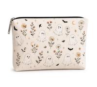 Yahusuhil Bolsa de Maquillaje Halloween para Mujer | Bolsa de maquillaje de Halloween, neceser con cremallera, para cosméticos y pinceles, apto para viajes.