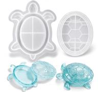 Yahusuhil Molde de Silicona Tortuga, Caja Tortuga Resina Molde & Molde de Resina Epoxi, Caja de Joyas Reutilizable para DIY, Caja de Animales Temática Oceánica para Decoración & Llaveros
