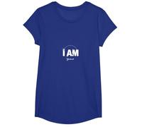 Yahweh I Am - Declaración de fe inspiradora Camiseta, Niñas, Azul Real, Grande