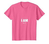 Yahweh I Am - Declaración de fe inspiradora Camiseta, Niños, Rosa Jaspeado, 4 años