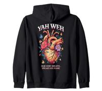 Yahweh Nuestro Mismo Aliento Habla su Nombre Biblia Flores pulmonares Sudadera con Capucha