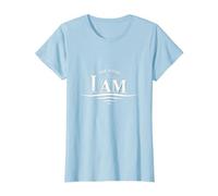 Yahweh The Great I Am - Obra de Arte inspiradora de fe Camiseta, Mujer, Azul Bebé, S