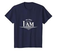 Yahweh The Great I Am - Obra de Arte inspiradora de fe Camiseta, Niños, Azul Marino, 4 años
