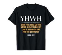 Yahweh YHWH Honra a tu Padre y a tu Madre Hebreo Judío Camiseta