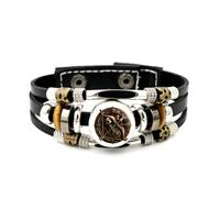 YAIEWNE Brazalete Ajustable De Cuero Trenzado En Capas Estilo Steampunk Con Diseño De Arco De Sagitario, Brazalete Étnico Musical Hecho A Mano, Accesorio De Amistad, Regalo De Cumpleaños O Navidad.