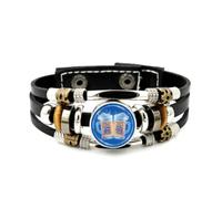 YAIEWNE Pulsera Ajustable De Cuero Trenzado Con Diseño De Sonrisa De Festival De Cerveza Y Proyección Literaria, Brazalete Étnico Hecho A Mano, Accesorio De Amistad, Regalo De Cumpleaños Y Navidad.