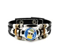 YAIEWNE Pulsera Ajustable De Cuero Trenzado Con Diseño De Sonrisa De Festival De Cerveza Y Proyección Literaria, Brazalete Étnico Hecho A Mano, Accesorio De Amistad, Regalo De Cumpleaños Y Navidad.