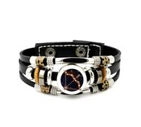 YAIEWNE Pulsera Ajustable De Cuero Trenzado En Capas Con Diseño De Circuito Impreso Y Arco De Sagitario, Brazalete Étnico Musical Hecho A Mano, Accesorio De Amistad, Regalo De Cumpleaños Y Navidad.