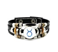 YAIEWNE Pulsera Ajustable De Cuero Trenzado En Capas Con Diseño De Nebulosa Del Signo Tauro, Brazalete Étnico Musical Hecho A Mano, Accesorio De Amistad, Regalo De Cumpleaños O Navidad.