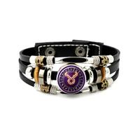 YAIEWNE Pulsera De Cuero Trenzado En Capas, Ajustable, Con Diseño Del Signo Zodiacal Tauro, Estilo Punk Étnico Hecho A Mano, Ideal Como Accesorio De Amistad O Regalo De Cumpleaños O Navidad.